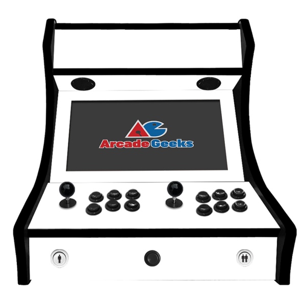 2 Player Bartop Arcade Machine -  Plain White